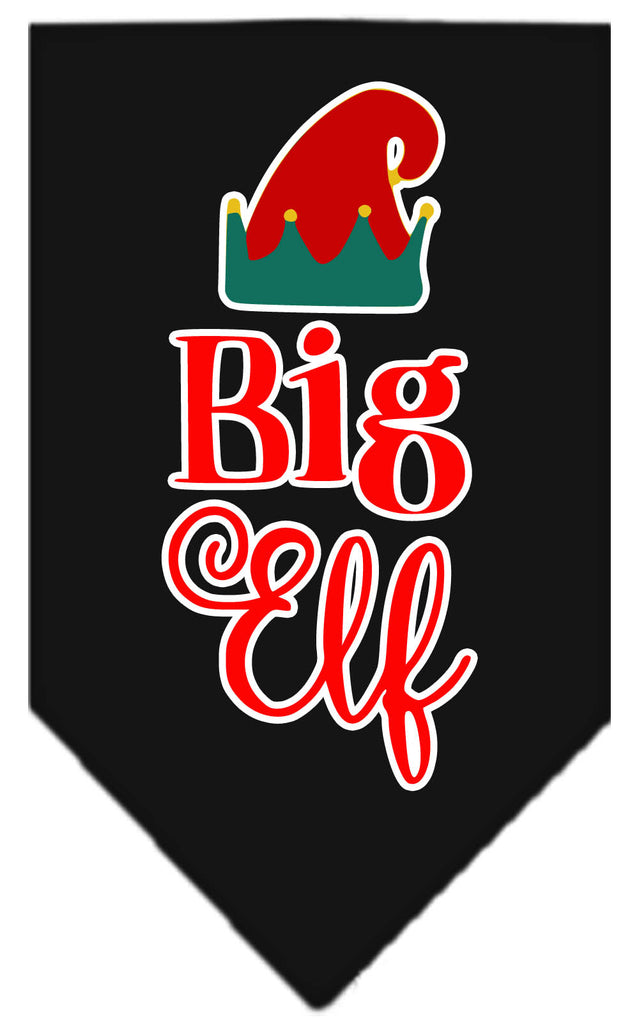 Big Elf Screen Print Bandana Black Small