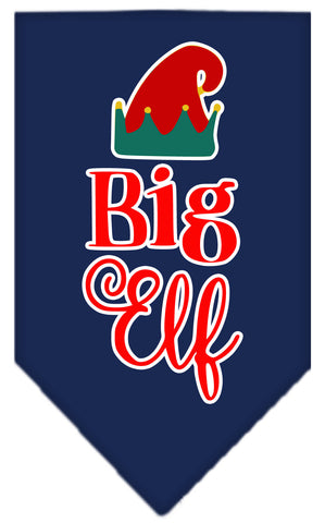 Big Elf Screen Print Bandana Navy Blue Small