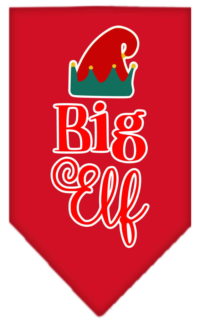 Big Elf Screen Print Bandana Red Small