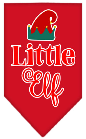 Little Elf Screen Print Bandana Red Large