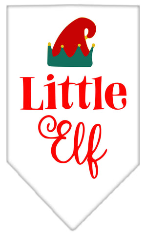 Little Elf Screen Print Bandana White Large