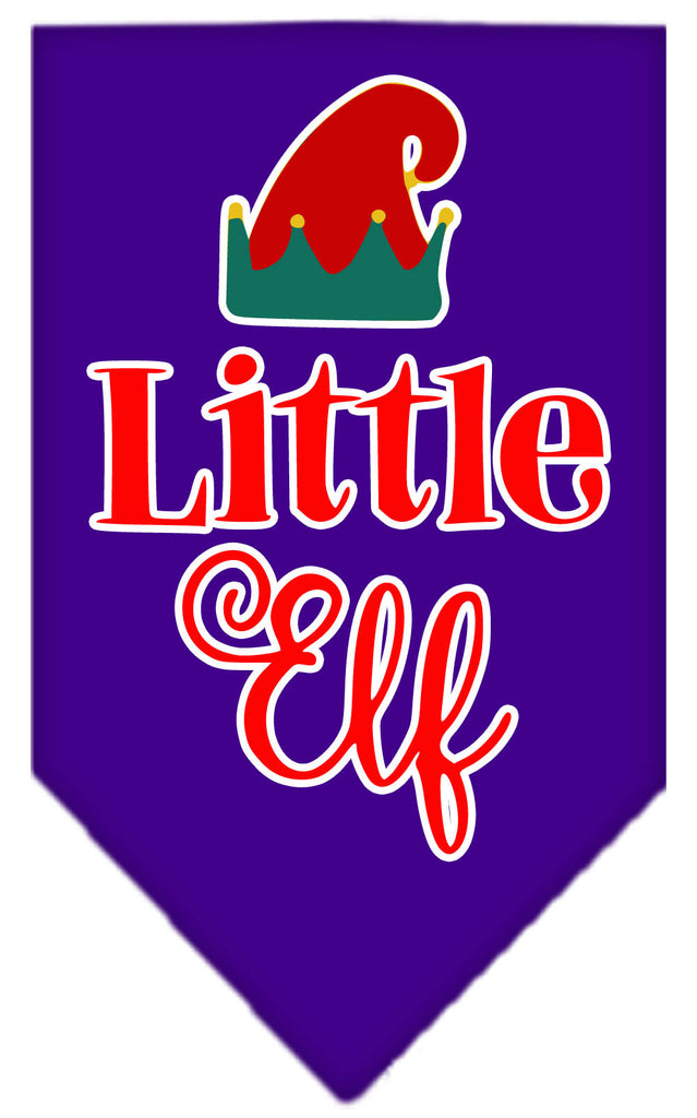 Little Elf Screen Print Bandana Purple Small