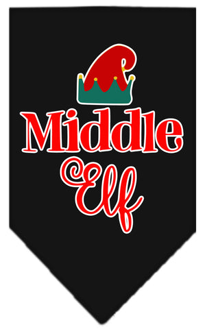 Middle Elf Screen Print Bandana Black Large