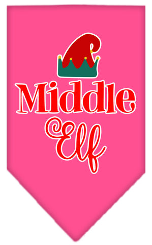 Middle Elf Screen Print Bandana Bright Pink Large