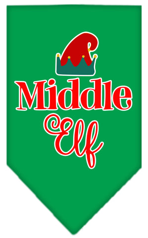 Middle Elf Screen Print Bandana Emerald Green Large