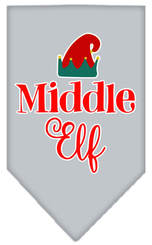 Middle Elf Screen Print Bandana Grey Large