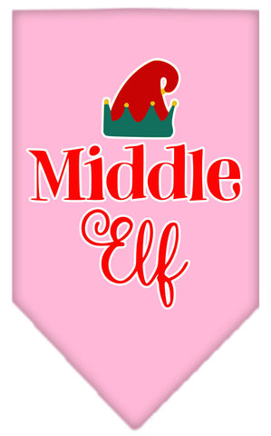 Middle Elf Screen Print Bandana Light Pink Large