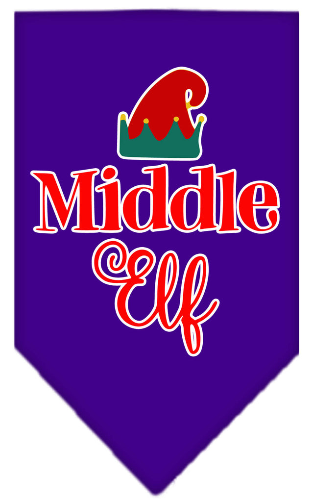 Middle Elf Screen Print Bandana Purple Large