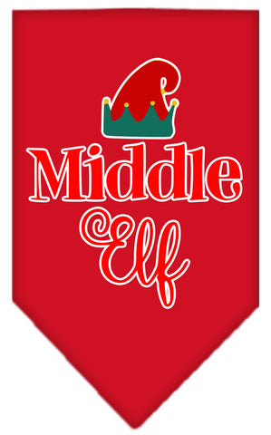 Middle Elf Screen Print Bandana Red Large