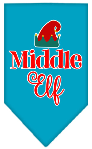 Middle Elf Screen Print Bandana Turquoise Large