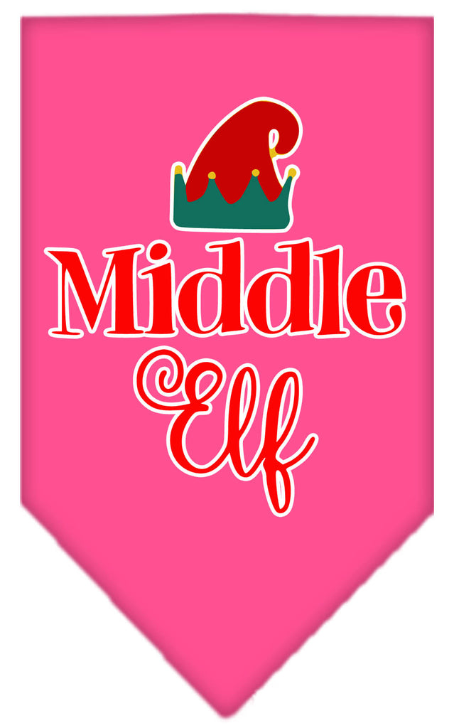 Middle Elf Screen Print Bandana Bright Pink Small