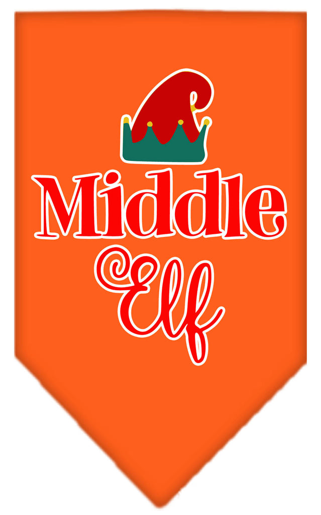 Middle Elf Screen Print Bandana Orange Small