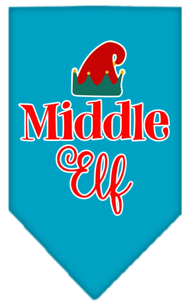 Middle Elf Screen Print Bandana Turquoise Small