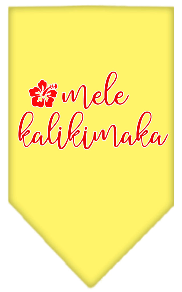 Mele Kalikimaka Screen Print Bandana Yellow Small