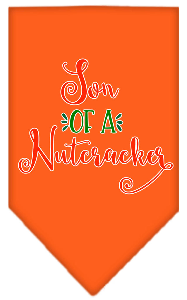 Son Of A Nutcracker Screen Print Bandana Orange Large