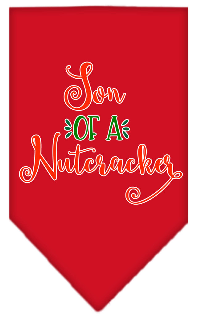 Son Of A Nutcracker Screen Print Bandana Red Large