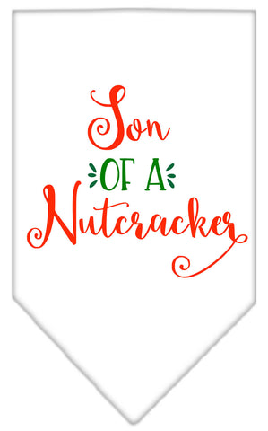 Son Of A Nutcracker Screen Print Bandana White Large