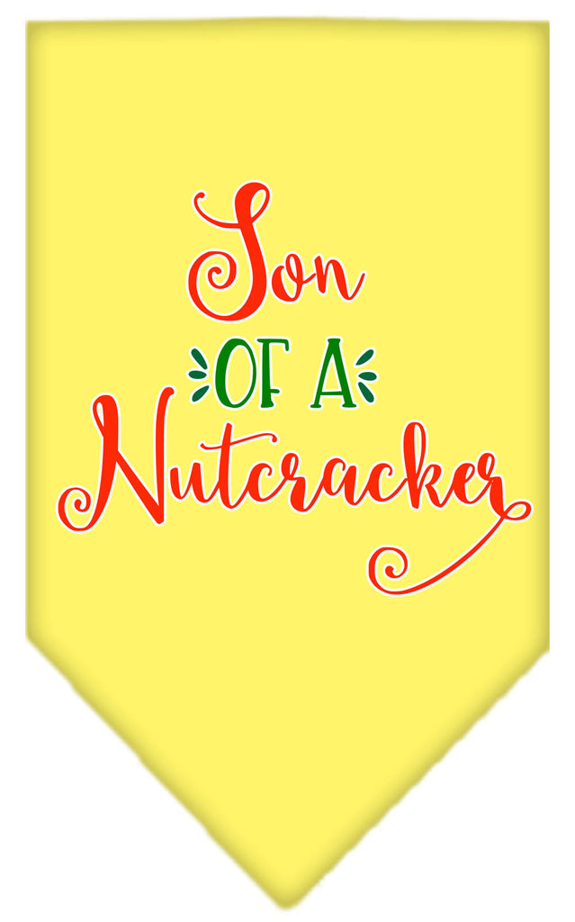 Son Of A Nutcracker Screen Print Bandana Yellow Large