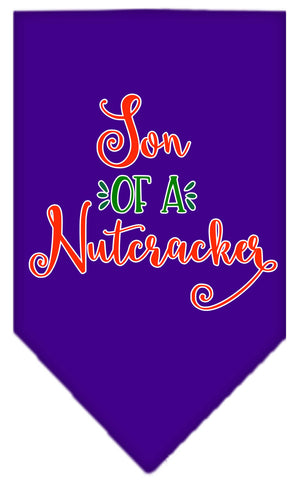 Son Of A Nutcracker Screen Print Bandana Purple Small