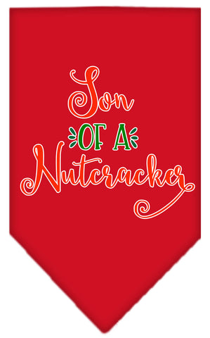 Son Of A Nutcracker Screen Print Bandana Red Small