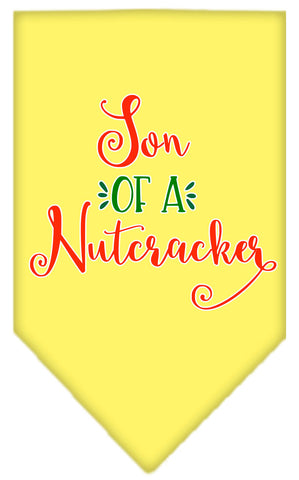 Son Of A Nutcracker Screen Print Bandana Yellow Small