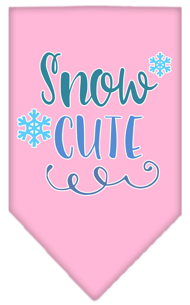 Snow Cute Screen Print Bandana Light Pink Large