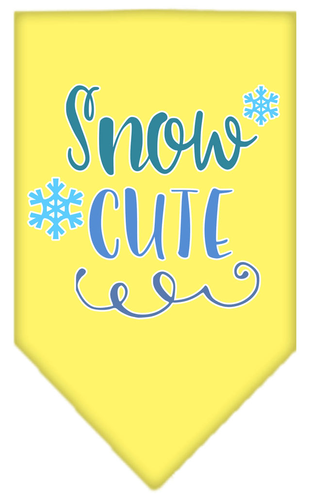 Snow Cute Screen Print Bandana Yellow Large