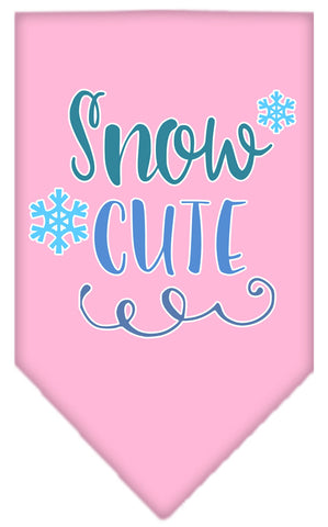 Snow Cute Screen Print Bandana Light Pink Small