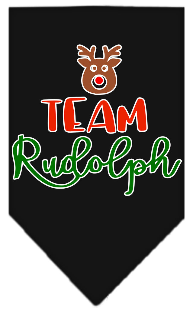 Team Rudolph Screen Print Bandana Black Large