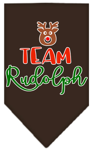 Team Rudolph Screen Print Bandana Cocoa Large