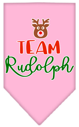 Team Rudolph Screen Print Bandana Light Pink Large