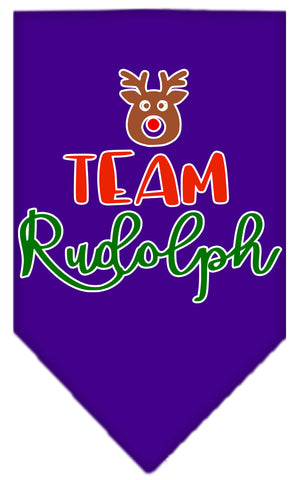 Team Rudolph Screen Print Bandana Purple Large