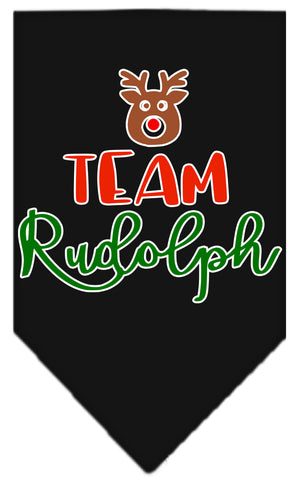 Team Rudolph Screen Print Bandana Black Small