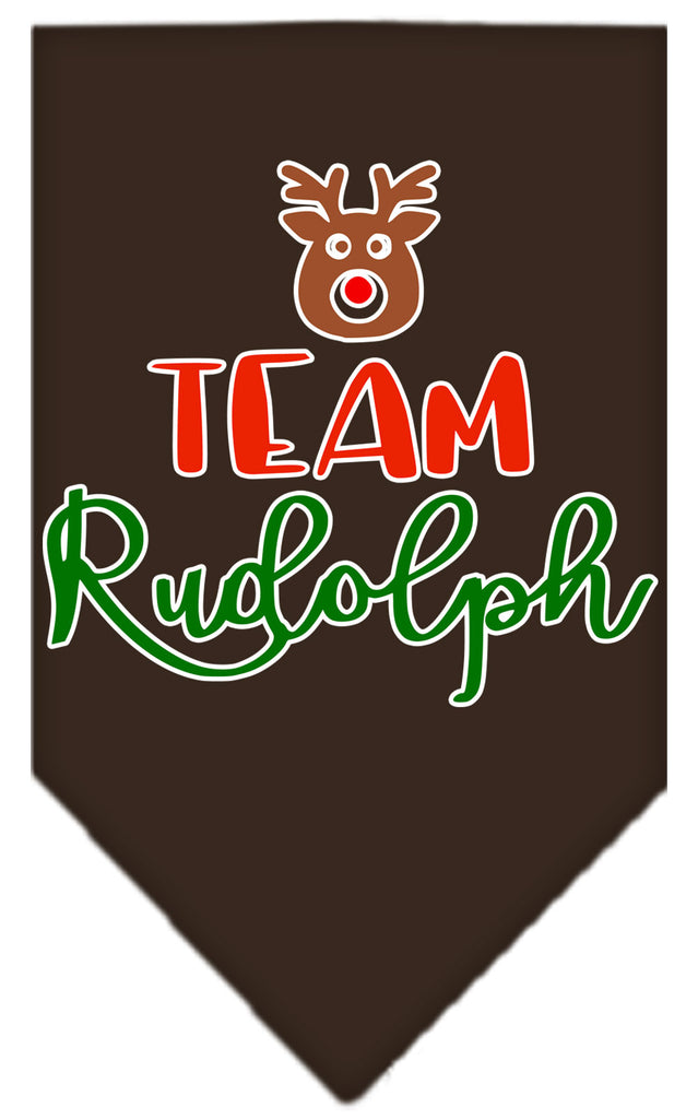 Team Rudolph Screen Print Bandana Cocoa Small