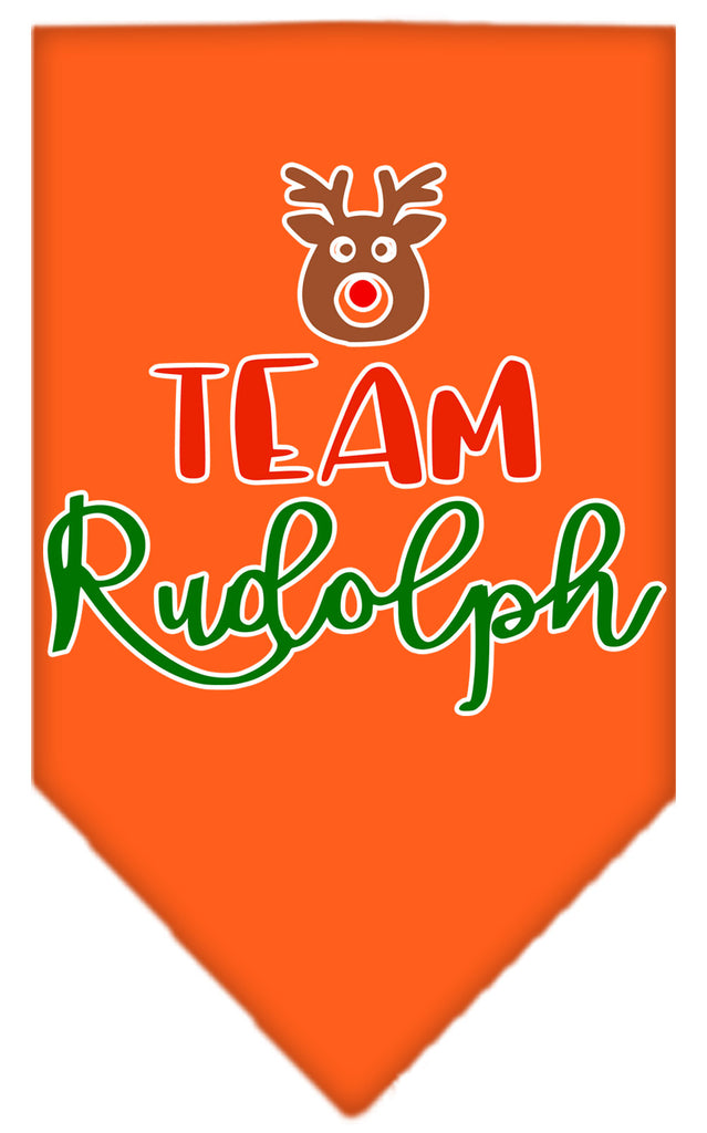 Team Rudolph Screen Print Bandana Orange Small