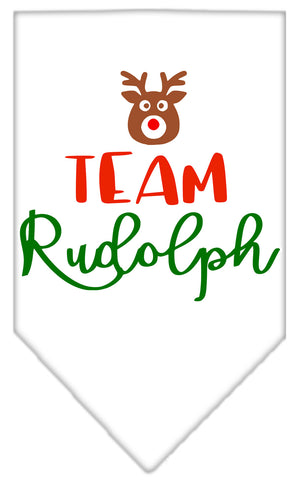 Team Rudolph Screen Print Bandana White Small