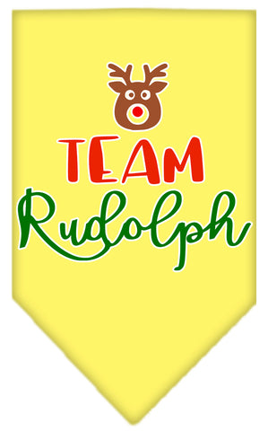 Team Rudolph Screen Print Bandana Yellow Small