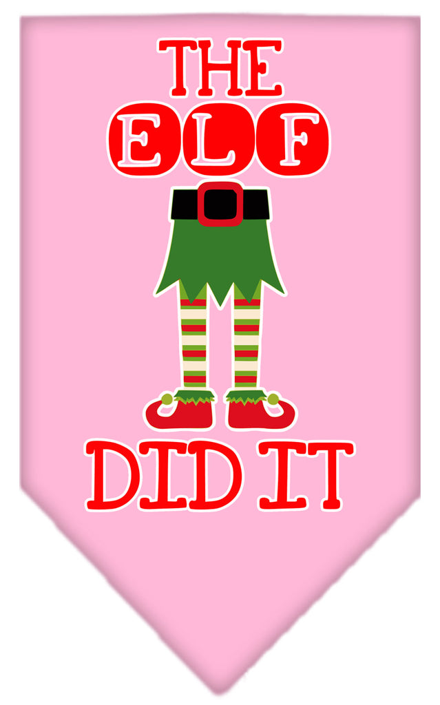 The Elf Did It Screen Print Bandana Light Pink Large