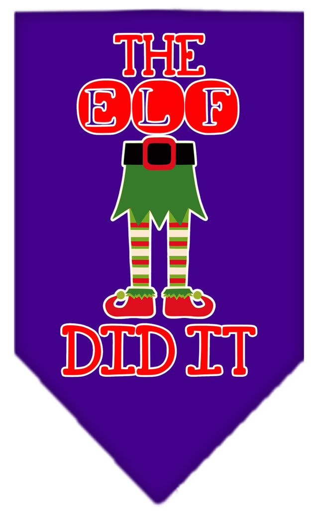 The Elf Did It Screen Print Bandana Purple Large