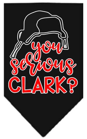 You Serious Clark? Screen Print Bandana Black Large