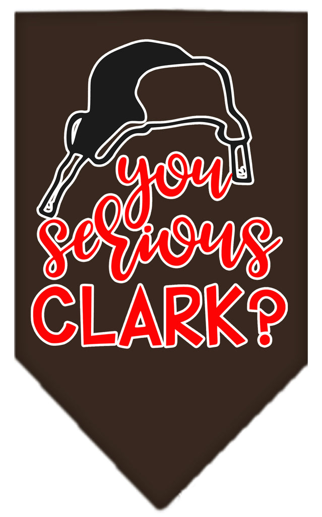 You Serious Clark? Screen Print Bandana Cocoa Large