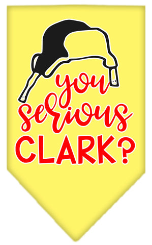 You Serious Clark? Screen Print Bandana Yellow Large