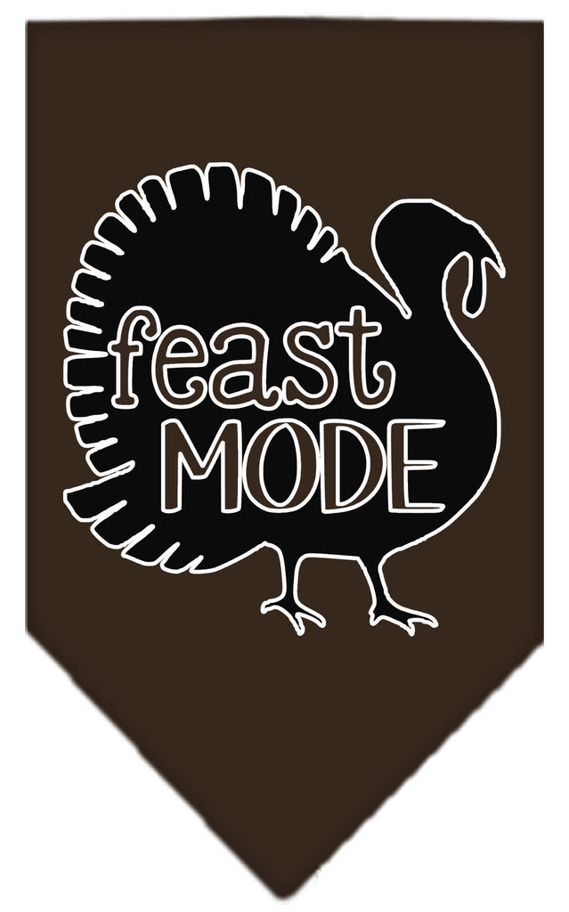 Feast Mode Screen Print Bandana Cocoa Large