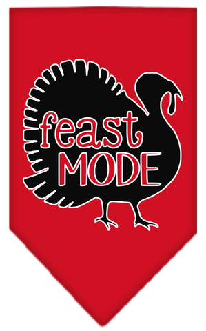 Feast Mode Screen Print Bandana Red Large