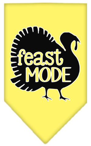 Feast Mode Screen Print Bandana Yellow Large