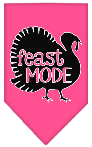 Feast Mode Screen Print Bandana Bright Pink Small