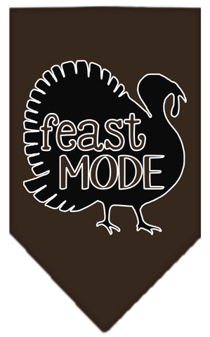 Feast Mode Screen Print Bandana Cocoa Small