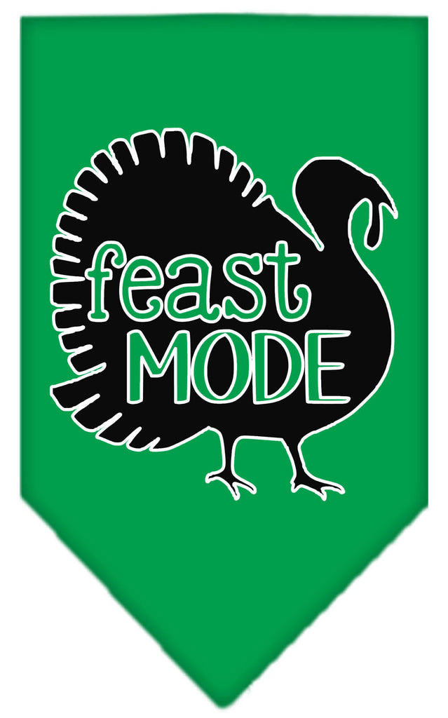 Feast Mode Screen Print Bandana Emerald Green Small