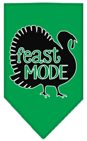 Feast Mode Screen Print Bandana Emerald Green Small