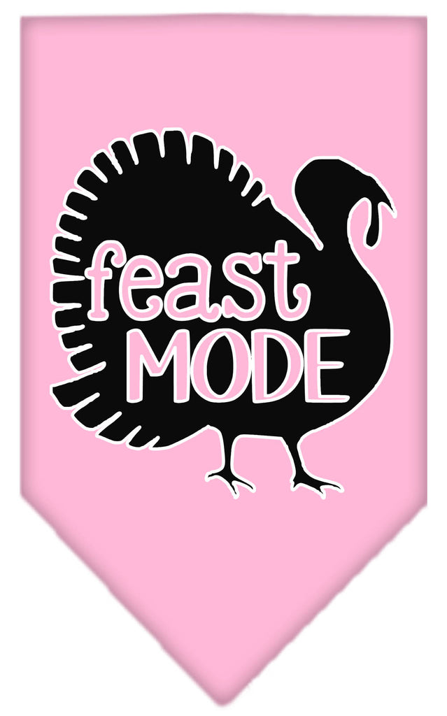 Feast Mode Screen Print Bandana Light Pink Small